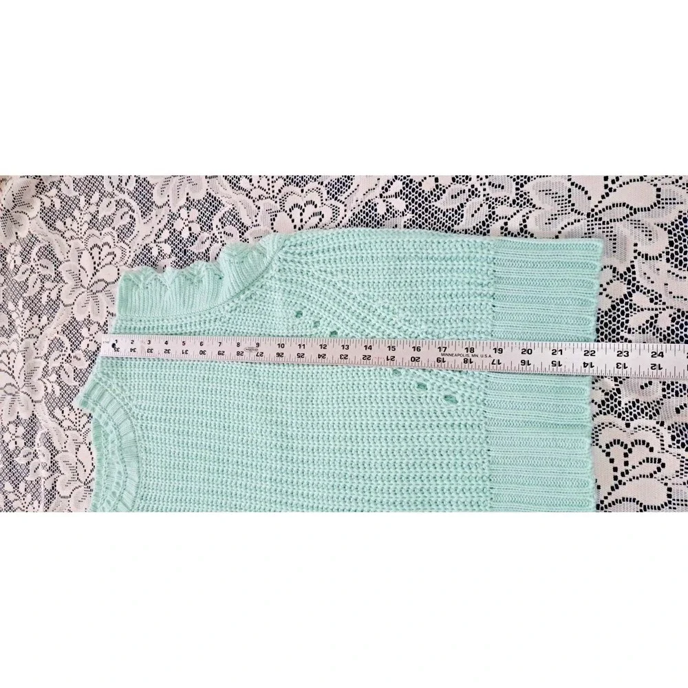 Sew In Love Sweater‎ Vest Size Small Mint Green Preppy  Cottage Core Grandma
